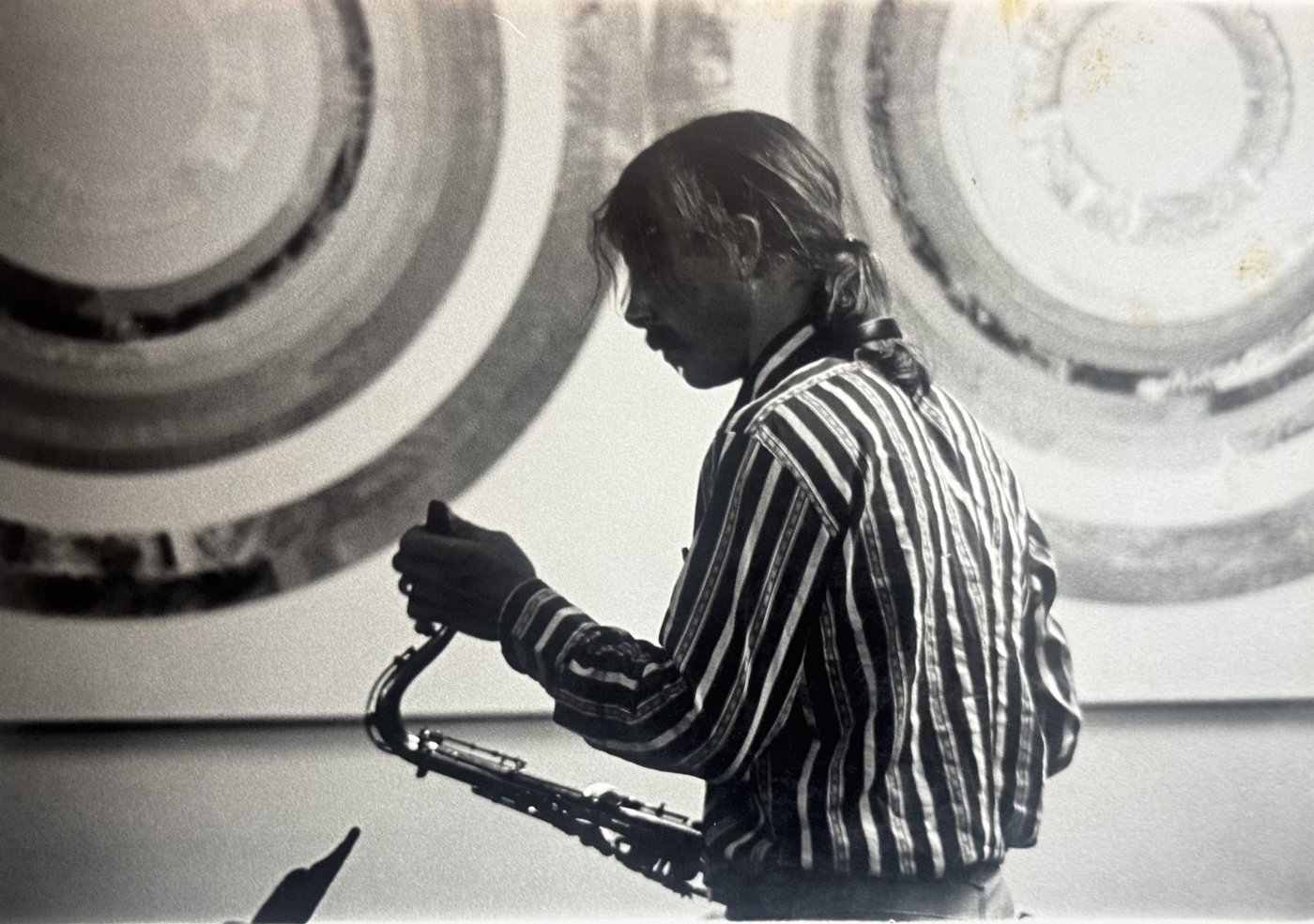 A younger Bill Bixler with saxophone